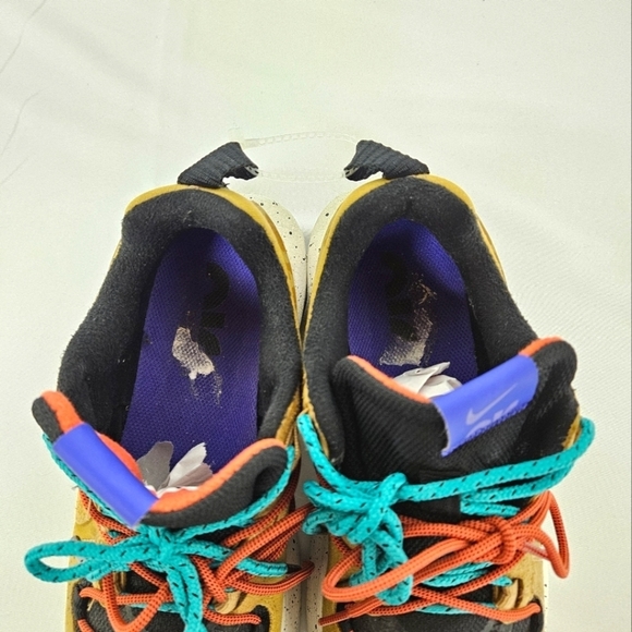 Nike Air Max Suede Sneakers In Wheat Indigo Burst Habanero Red Women's Size 7 - Picture 9 of 11